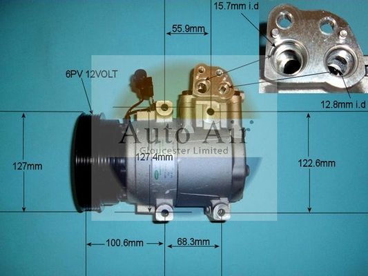 AUTO AIR 14-9704 Air Compressor A/C Air Conditioning Fits Hyundai Accent Getz