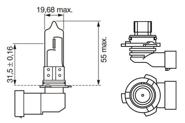 Bosch 1 987 302 808 Spotlight Bulb Fits Alpina BMW Cadillac Chevrolet Chrysler