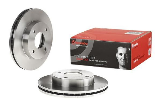 2x BREMBO 09.B548.10 Brake Disc Front Vented Fits Nissan NV200 / Evalia NV200