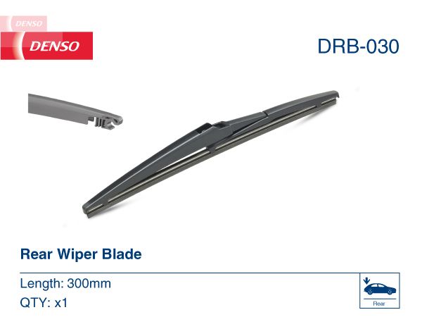 Wiper Blade Rear 300mm 12" Fits Chevrolet Citroën Daihatsu Dodge Fiat Jeep DENSO