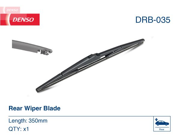 Wiper Blade Rear 350mm 14" For Daihatsu Hyundai Kia Lexus Mazda Mitsubishi DENSO