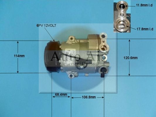 AUTO AIR 14-7477 Air Compressor A/C Air Conditioning Fits Chevrolet Vauxhall