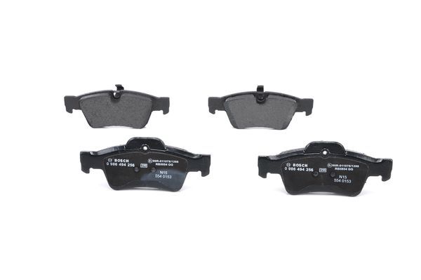 BOSCH 0986494256 Disc Brake Pad Set Rear Low-Metallic Fits Mercedes-Benz