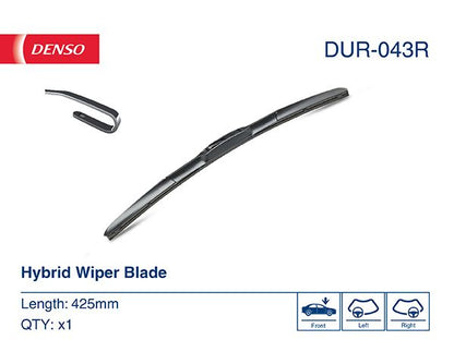 Wiper Blade Passenger Side 425mm 17" Fits Alfa Romeo Chevrolet Daihatsu MG DENSO