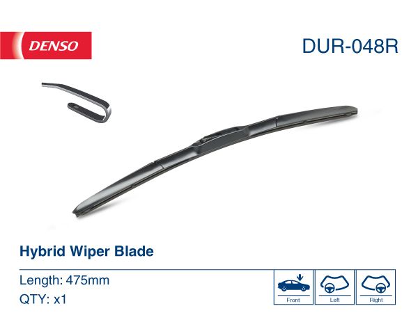 Wiper Blade Passenger Side 475mm 19" For Alfa Romeo Cadillac Chevrolet Kia DENSO