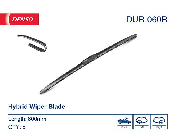 Wiper Blade Driver Side 600mm 24" Fits Audi BMW Chevrolet Chrysler Citroën DENSO