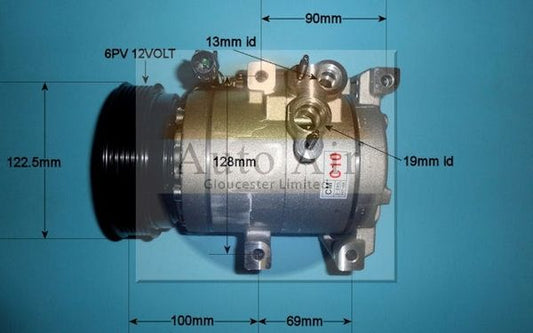 AUTO AIR 14-1514 Air Compressor A/C Air Conditioning Fits Hyundai Santa Fe
