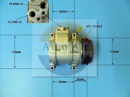 AUTO AIR 14-1265 Air Conditioning Compressor Fits Chevrolet Aveo / Kalos