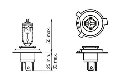 Bosch 1 987 302 104 Headlight Bulb Fits Lada
