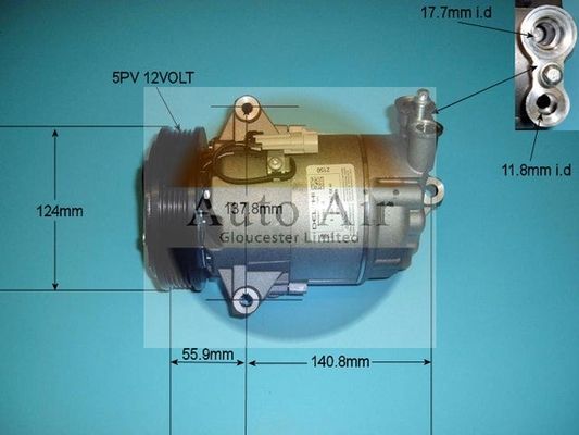 AUTO AIR 14-1245 Air Compressor A/C Air Conditioning Fits Vauxhall Zafira