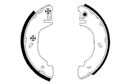 BOSCH 0986487524 Brake Shoe Set Rear 52mm Width For Ford Transit Transit Tourneo