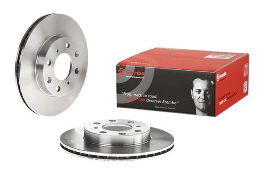 2x BREMBO 09.C145.10 Brake Disc Front Vented Fits Honda Jazz City Life Logo