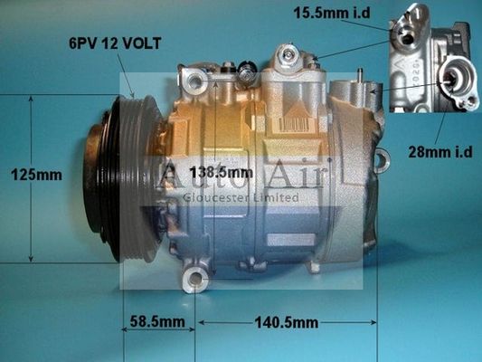 AUTO AIR 14-0261 Air Compressor A/C Air Conditioning Fits Land Rover MG Rover