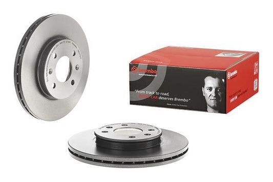 2x BREMBO 09.C173.11 Brake Disc Front Internally Vented Braking Fits Kia Rio