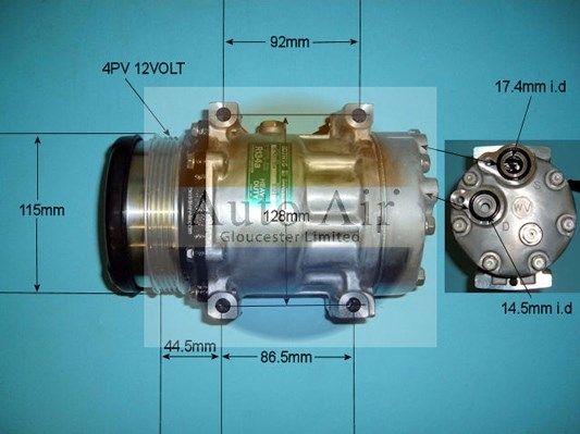 AUTO AIR 14-8148 Air Conditioning Compressor A/C Air Con Replacement 12V Voltage