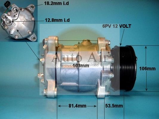 AUTO AIR 14-1236 Air Conditioning Compressor Fits Seat Arosa VW Lupo Polo
