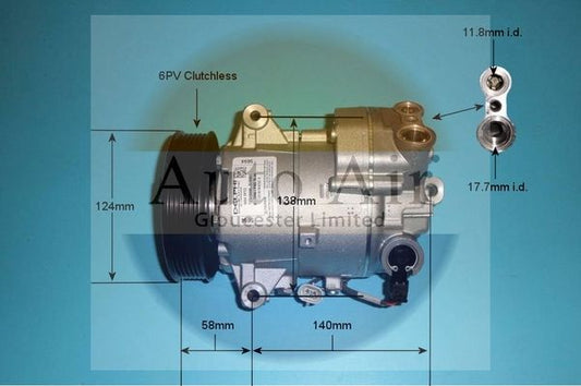 AUTO AIR 14-9742 Air Conditioning Compressor Fits Chevrolet Saab Vauxhall