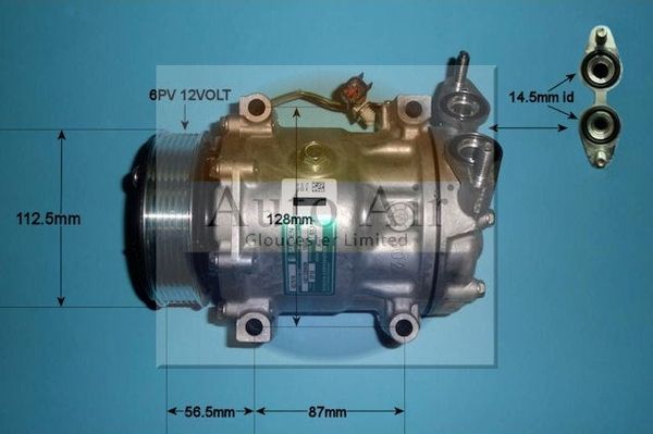 AUTO AIR 14-0073 Air Conditioning Compressor A/C Fits Volvo S60 S80 V60 V70