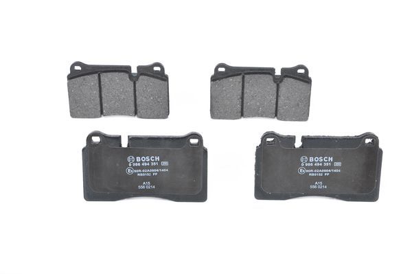BOSCH 0986494351 Brake Pad Set For Disc Front 17.3mm Thickness Fits Land Rover