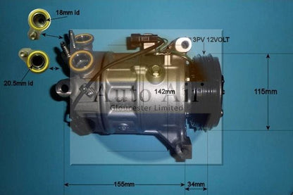 AUTO AIR 14-0075 Air Conditioning Compressor For Volvo S60 S80 V60 V70 XC60 XC70