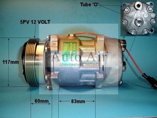 AUTO AIR 14-7882 Air Compressor A/C Air Conditioning Fits Citroen Fiat Peugeot