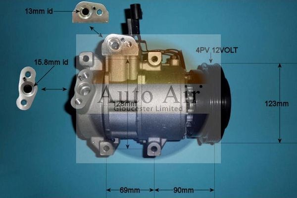 AUTO AIR 14-0047 Air Conditioning Compressor Fits Hyundai Accent Kia Rio