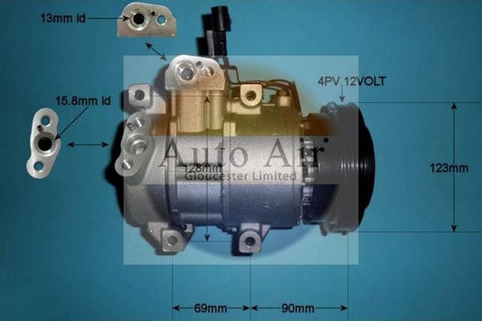 AUTO AIR 14-0047 Air Conditioning Compressor Fits Hyundai Accent Kia Rio
