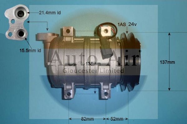 AUTO AIR 14-0052 Air Compressor A/C Air Conditioning Fits Ford Cortina Estate