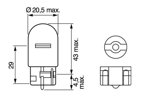 Bosch 1 987 302 251 Direction Indicator Bulb Fits Audi BMW Chevrolet Chrysler