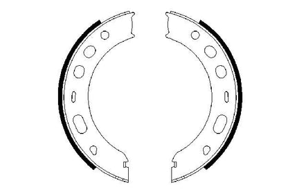 BOSCH 0986487706 Brake Shoe Set For Parking Brake Rear 25mm Width Fits Porsche