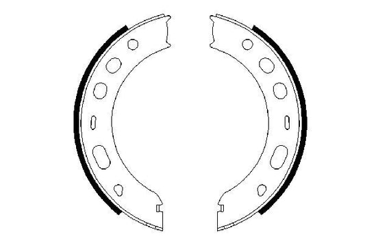 BOSCH 0986487706 Brake Shoe Set For Parking Brake Rear 25mm Width Fits Porsche