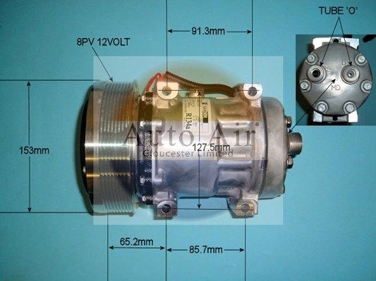 AUTO AIR 14-0410 Air Conditioning Compressor A/C Air Con Replacement 12V Voltage