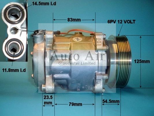 AUTO AIR 14-1121 Air Compressor A/C Air Conditioning Fits Alfa Romeo Maserati