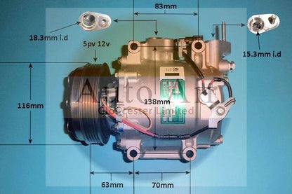 AUTO AIR 14-3797 Air Compressor A/C Air Con Air Conditioning Fits Honda Civic