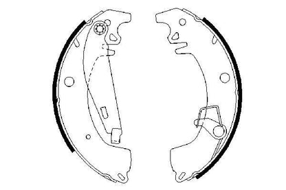 BOSCH 0986487332 Brake Shoe Set Rear Fits Renault Trafic Vauxhall Arena