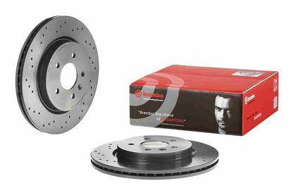 2x BREMBO 09.C711.21 Brake Disc Rear Fits Opel Astra Astra J Vauxhall Astra