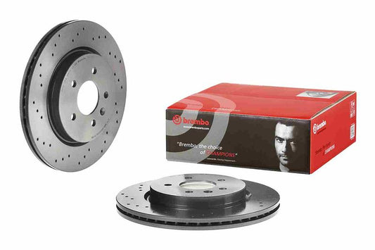 2x BREMBO 09.C711.21 Brake Disc Rear Fits Opel Astra Astra J Vauxhall Astra