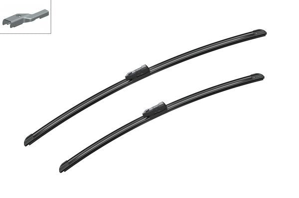 2 x BOSCH AEROTWIN A224S Flat Wiper Blades (Pair) Fits Citroen Fiat Peugeot