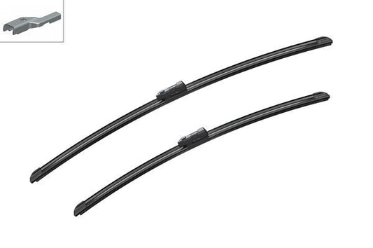 2 x BOSCH AEROTWIN A224S Flat Wiper Blades (Pair) Fits Citroen Fiat Peugeot