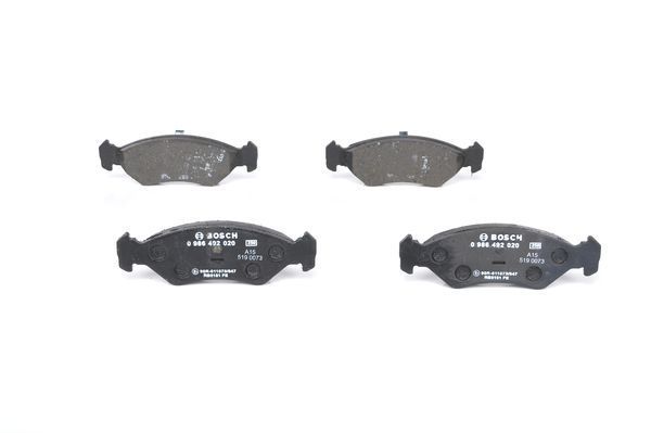 BOSCH 0986492020 Disc Brake Pad Set Front Low-Metallic Fits Ford Fiesta Courier