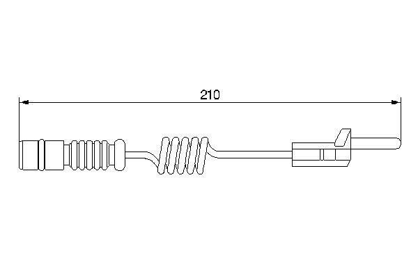 BOSCH 1987474969 Brake Pad Wear Warning Contact Front Fits Mercedes-Benz Puch VW