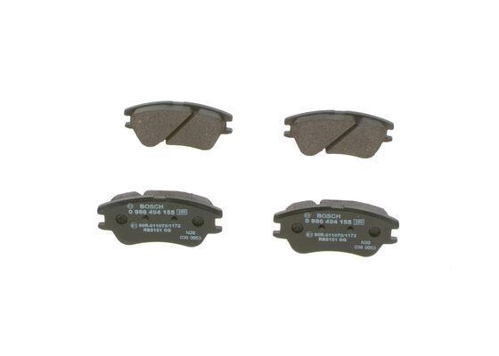 BOSCH 0986494155 Disc Brake Pad Set Front Low-Metallic Fits Hyundai Amica / Atoz