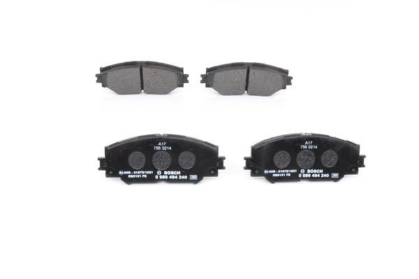 BOSCH 0986494240 Disc Brake Pad Set Front Low-Metallic Fits Subaru Toyota