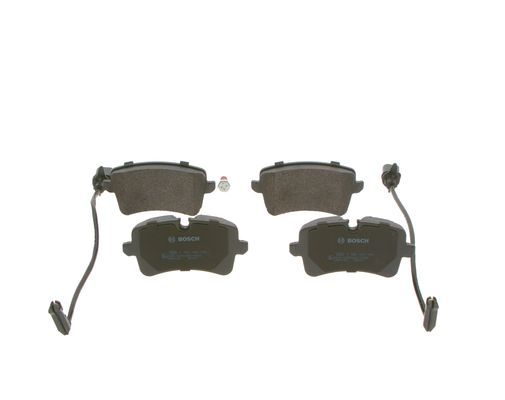 BOSCH 0986494446 Brake Pads Rear Low-Metallic With Anti-Squeak Plate For Audi A8