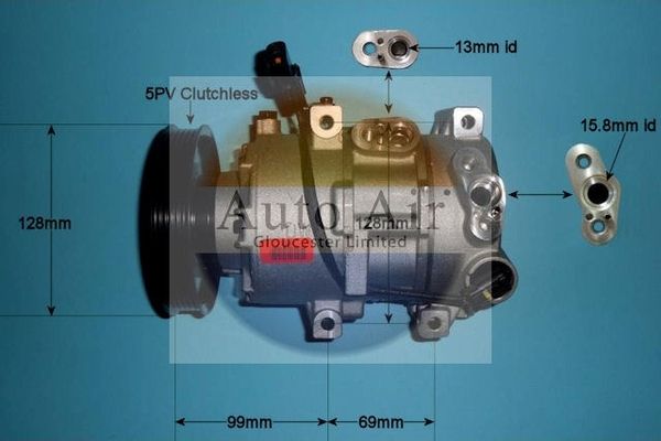 AUTO AIR 14-0056 Air Compressor A/C Air Con Air Conditioning Fits Kia Rio