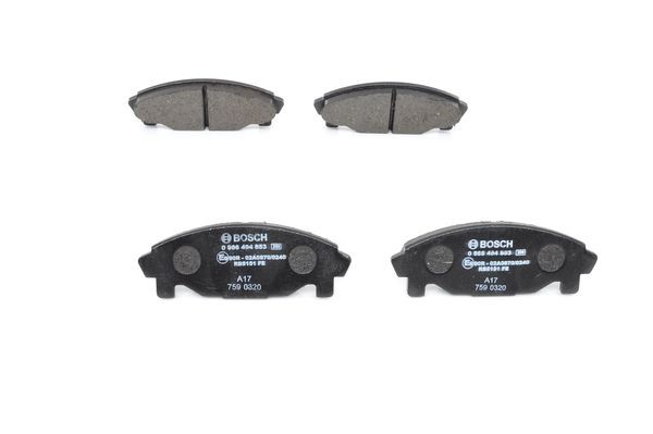 BOSCH 0986494853 Brake Pad Set For Disc Low-Metallic 45.3mm Height Fits DAIHATSU