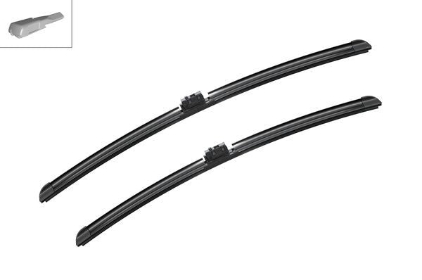 2 x BOSCH AEROTWIN A243S Flat Wiper Blades (Pair) 600/550mm Fits Mercedes