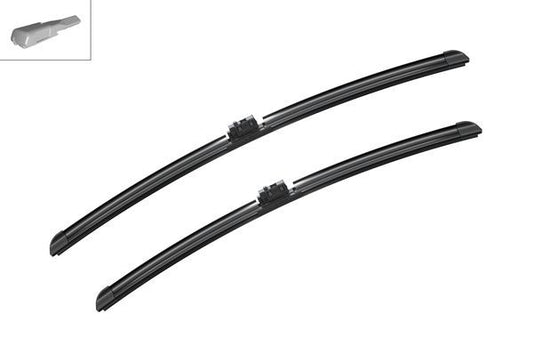 2 x BOSCH AEROTWIN A243S Flat Wiper Blades (Pair) 600/550mm Fits Mercedes