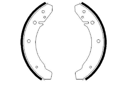 BOSCH 0986487367 Brake Shoe Set Rear 30mm Width Braking System Fits VW Beetle