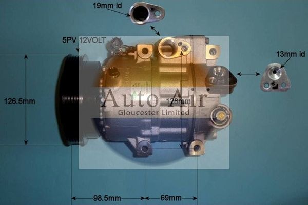 AUTO AIR 14-1459 Air Compressor A/C Air Con Air Conditioning Fits Hyundai Kia